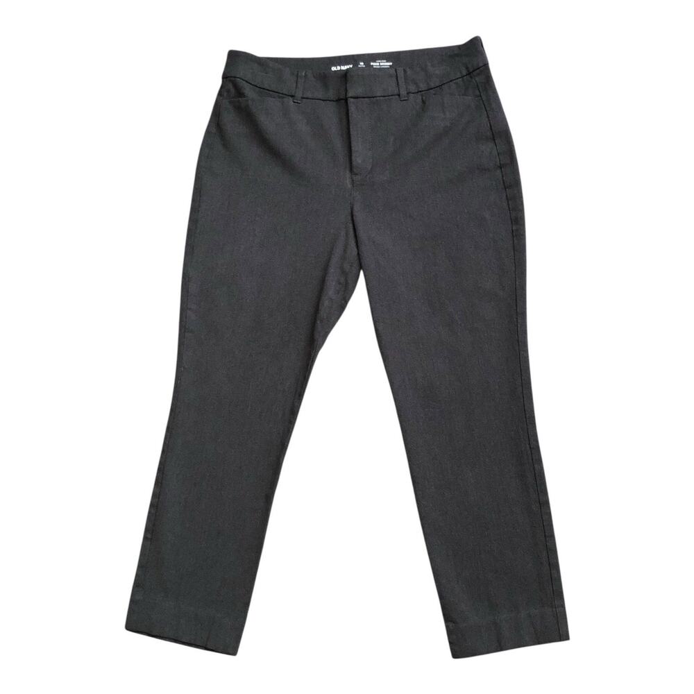 Old Navy Pixie Pants Womens Petite 10 Gray High Rise Skinny Ankle Smooth Pockets